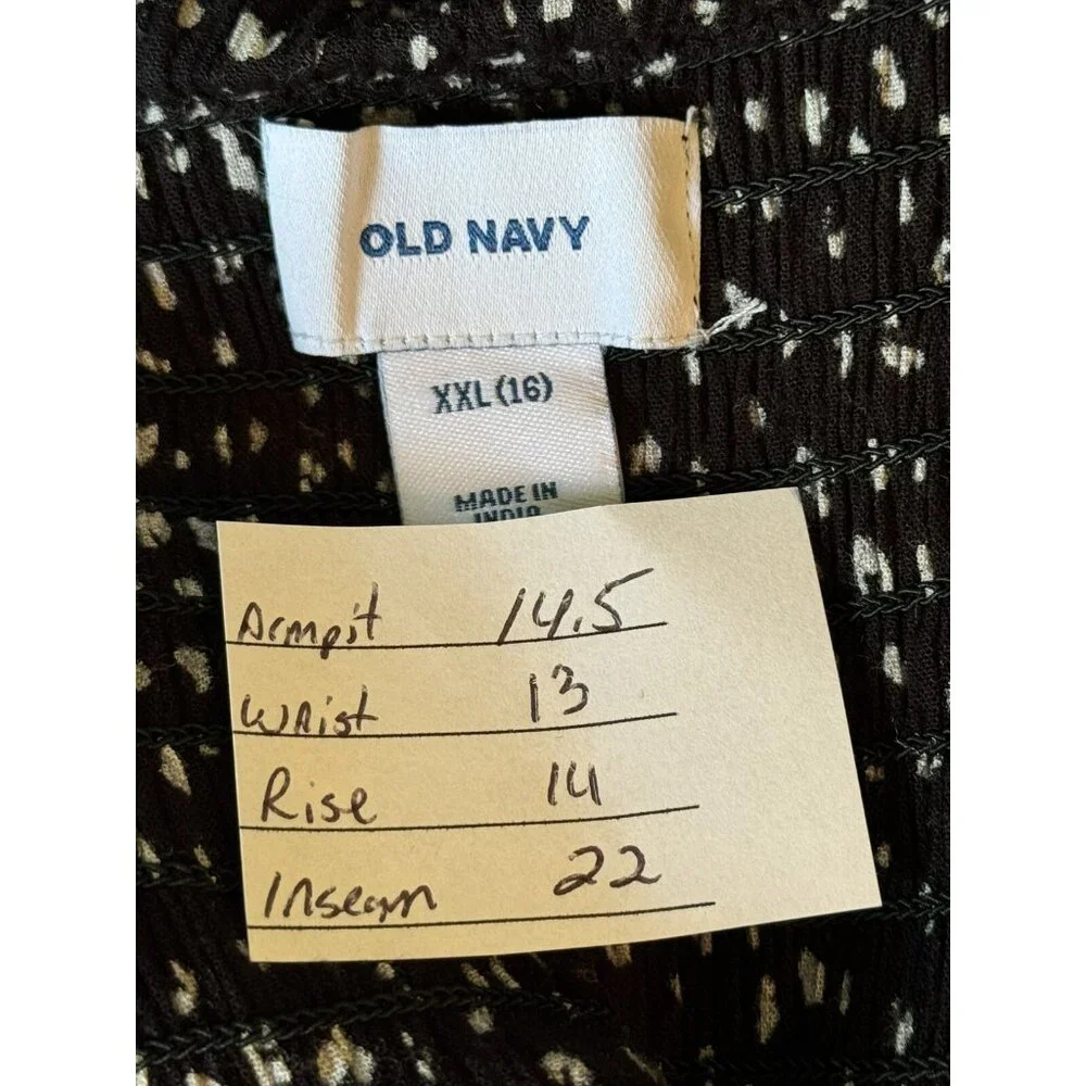 Old Navy Girls Smocked Jumpsuit Size XXL Black Sleeveless Wide Leg Bow Shoulders